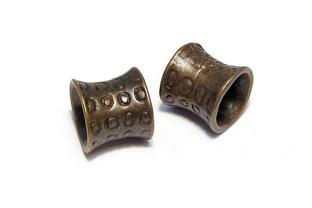 Margele din metal, cupru, 12x13 mm