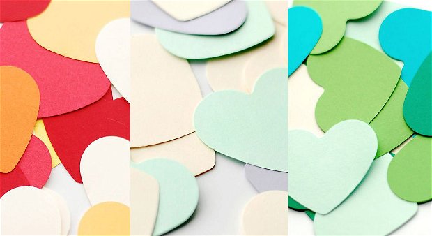 Set 100 Inimioare  din carton colorat  -- Alege-ti culorile !
