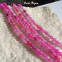 Agate fatetate roz intens aprox 4 mm