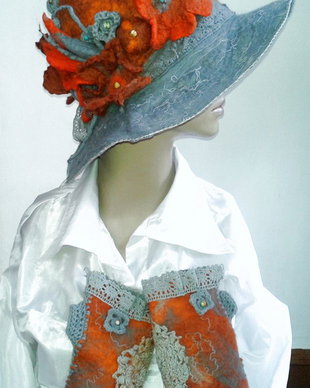 Set impaslit, crosetat - palarie si manusi fara degete - Bohemian Dream Fall - vandut