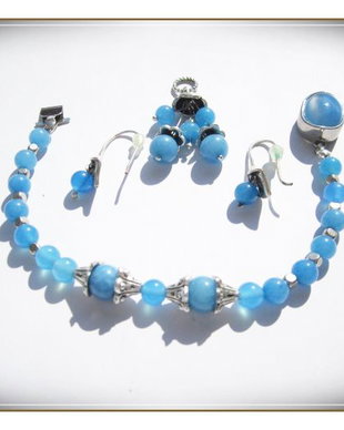 SET- AGATE BLEU