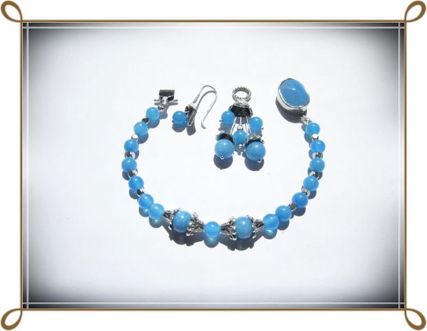 SET- AGATE BLEU