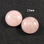 6283 - (2buc) Cabochon, cuart roz, rotund, 12mm