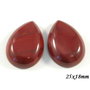 6285 - (2buc) Cabochon, mookaite, picatura / lacrima, 25x18mm