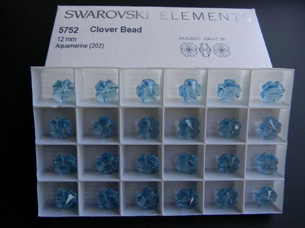 Margele clover (trifoi) Swarovski 12 mm - 5752-12-202