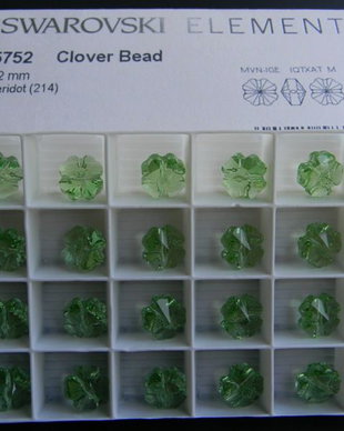 Margele clover (trifoi) Swarovski 12 mm - 5752-12-214