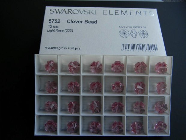 Margele clover (trifoi) Swarovski 12 mm - 5752-12-223
