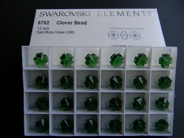 Margele clover (trifoi) Swarovski 12 mm - 5752-12-260