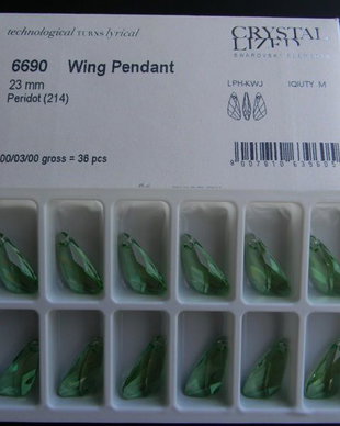 Pandantiv Swarovski - Wing 23 mm - 6690-214