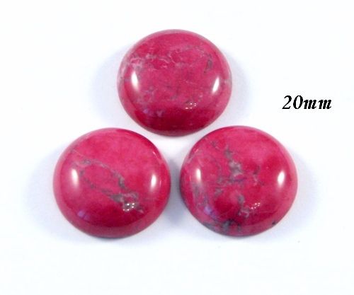 6286V - (3buc) Cabochon, sediment marin, rotund, ciclamen, 20mm REZERVAT FED