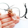 Colier minimal cu quartz crystal point si snur de piele naturala