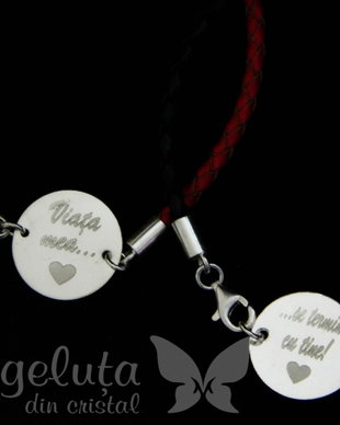 Set personalizat EL si Ea - snur piele