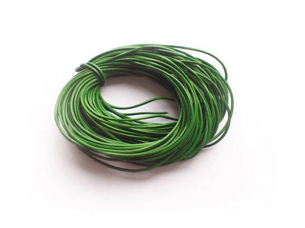 1m snur piele naturala verde 1mm (ELGE 034)