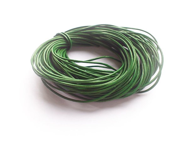 1m snur piele naturala verde 1mm (ELGE 034)
