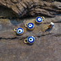 1b charm aurit evil eye albastru 10x7mm (GPLAK 137)