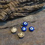 1b charm aurit evil eye albastru 10x7mm (GPLAK 140)