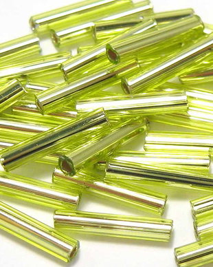 Margele TOHO, Bugle, 9 mm, Lime Green- 20 de grame