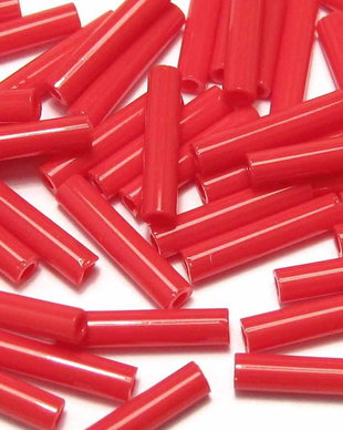 Margele TOHO, Bugle, 9 mm, Opaque Pepper Red - 20 de grame