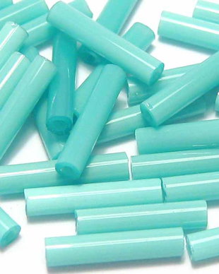 Margele TOHO, Bugle, 9 mm, Opaque Turquoise - 20 de grame