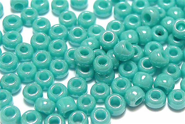 Margele TOHO, 15/0, Opaque-Lustered Turquoise - 10 grame