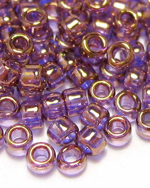 Margele TOHO, 15/0, Gold-Lustered Amethyst - 10 grame