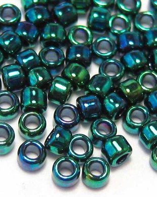 Margele TOHO, 15/0, Higher-Metallic June Bug - 10 grame