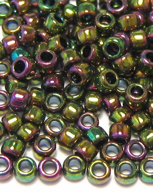 Margele TOHO, 15/0, Higher-Metallic Purple/Green Iris - 10 grame