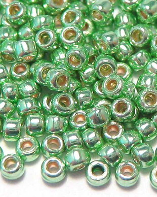 Margele TOHO, 15/0, Permanent Finish - Galvanized Mint Green - 10 grame
