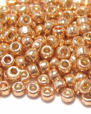 Margele TOHO, 15/0, Permanent Finish - Galvanized Rose Gold - 10 grame