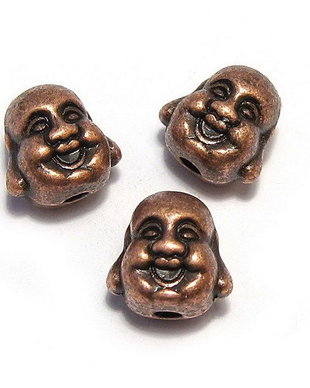 Margele din metal, cupru, 9.5x10x9 mm