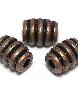 Margele din metal, cupru, 7x5 mm