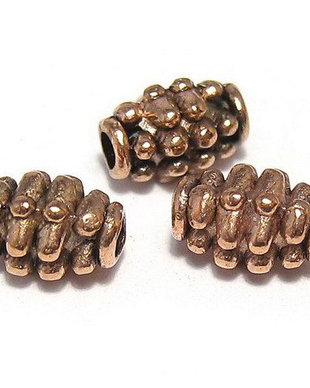 Margele din metal, cupru, 7x5 mm