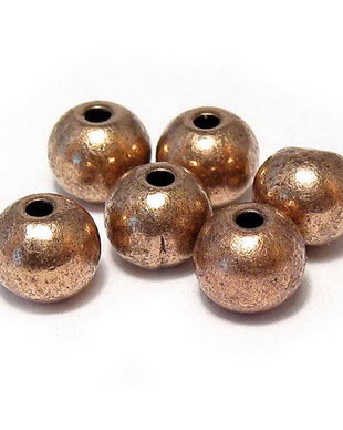 Margele din metal, cupru, 6 mm