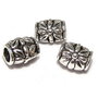 Margele din metal, argintiu antichizat, 11x10 mm