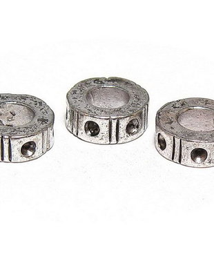 Margele din metal, argintiu antichizat, 9x3.5 mm