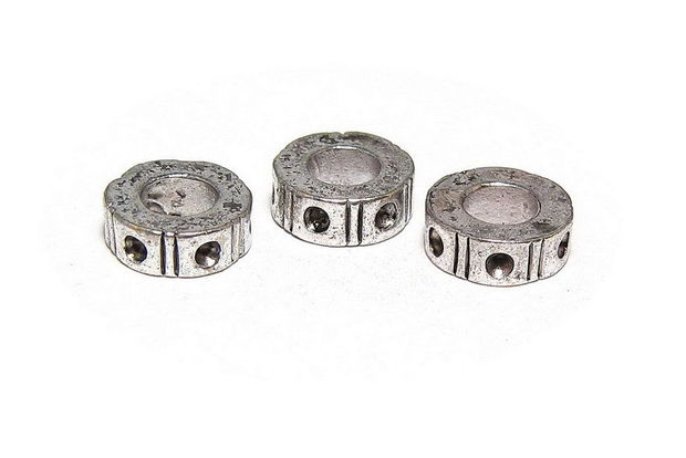 Margele din metal, argintiu antichizat, 9x3.5 mm