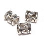 Margele din metal, argintiu antichizat, 8.5x7.5 mm