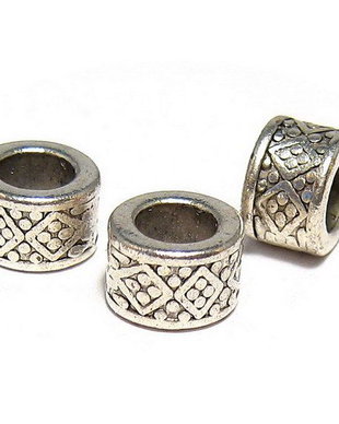 Margele din metal, argintiu antichizat, 7x5 mm