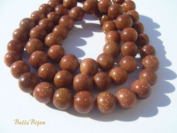 Brown goldstone 6 mm