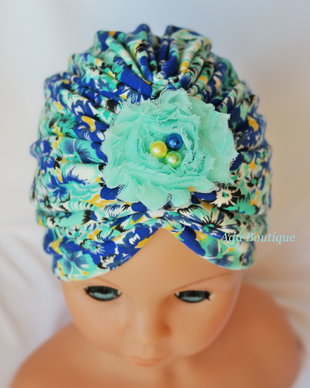 Turban dublu cu albastrele