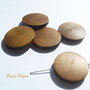 Margele mari rotunde maron din lemn  aprox 5x29-30 mm