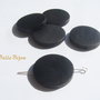 Margele mari rotunde negre din lemn vopsit aprox 5x29-30 mm