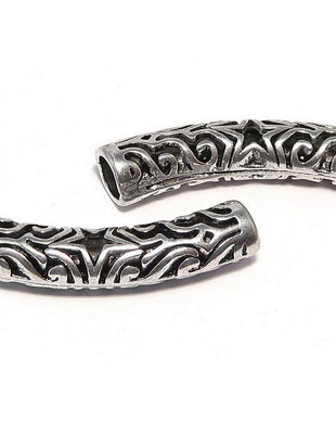 Distantier tubular, argintiu antichizat, 40x9 mm