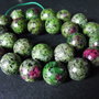 RUBY ZOISITE DE SINTEZA FATETATE - 14 MM
