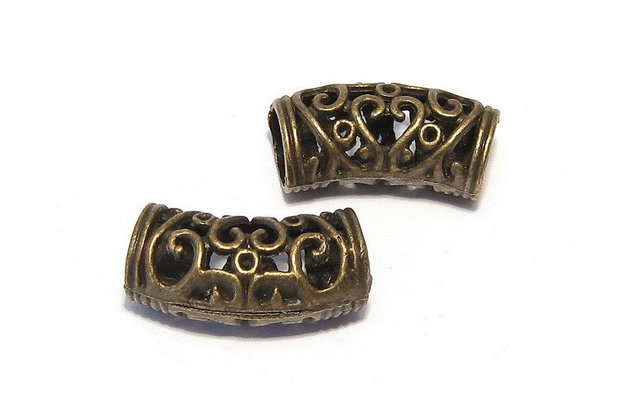 Distantier tubular, bronz, 22x11 mm