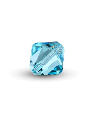 Cristale din sticla, biconice, 3.5x4 mm, turcoaz