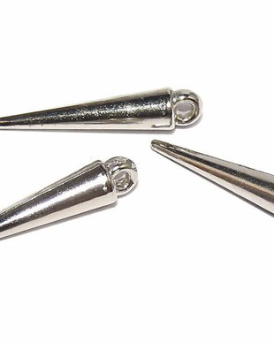 Pandantiv din acril metalizat, 23x5 mm