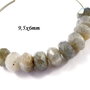 6325 - (5buc) Labradorit fatetat, rondele, 9,5x6mm