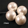 6328.1 - (4buc) Perle tip Mallorca, alb sidefat,  sfere, 14mm