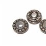 Margele din acril, antique silver, 12x5 mm